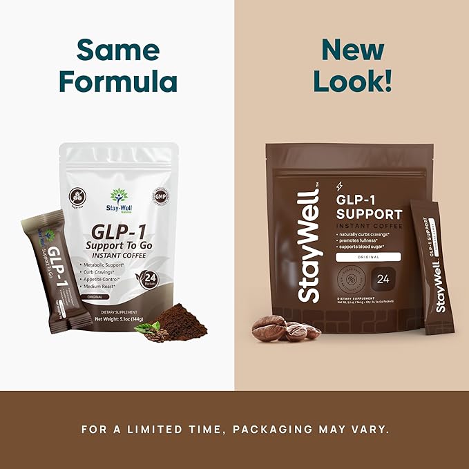 Slim Coffee GLP-1 Supplement | GLP 1 Booster to Control Appetite and Cravings | Great Tasting Metabolic Support - Coffee Bean Extract Green Tea Yerba Mate (Regular)