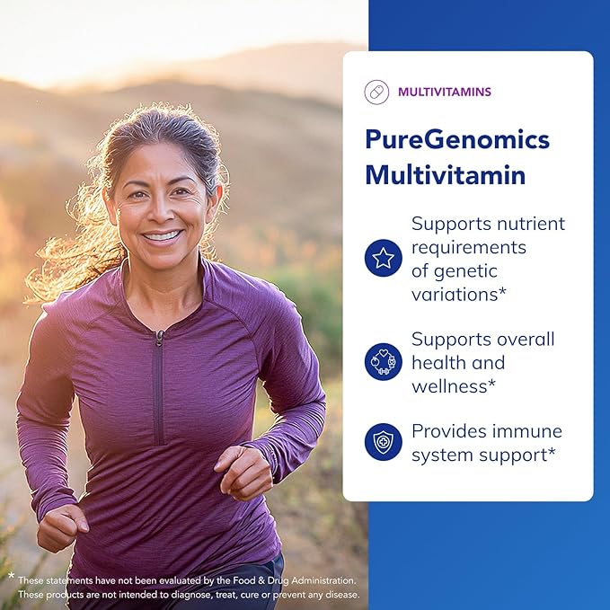 Pure Encapsulations PureGenomics Multivitamin - Supplement to Support Nutrient Requirements of Common Genetic Variations - with Vitamin ABCDE K &amp Minerals - 30 Capsules