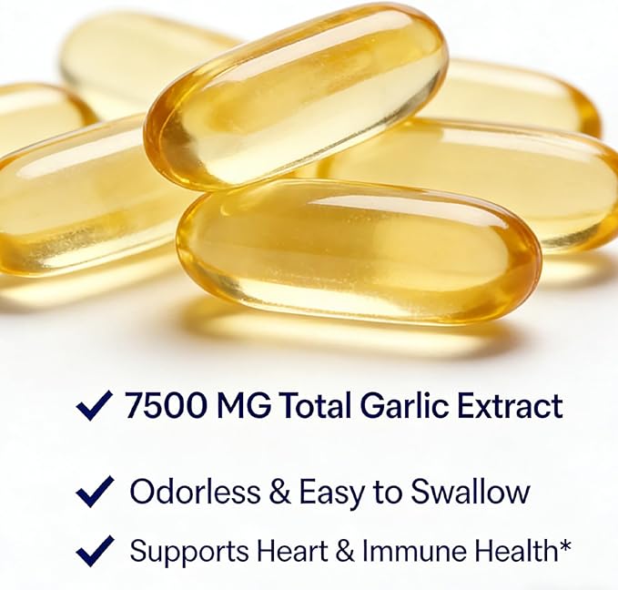 LUMINE Aged Garlic Extract 7500mg Odorless - - Lemeli Aged Garlic Extract 300 Softgels | Organic Non-GMO Gluten-Free | Supports Immune Health
