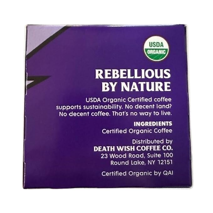Death Wish Coffee Espresso Roast Single Serve Coffee Pods - Fair Trade and Organic (10 Count) (Pack of 2)