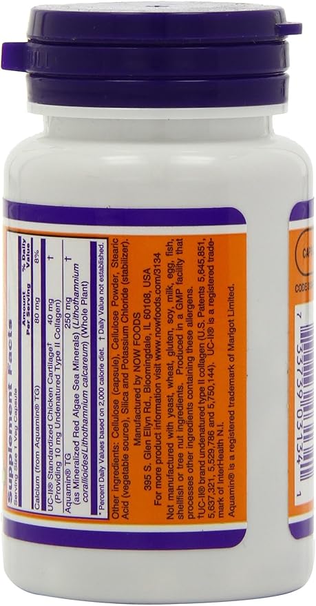 UC II Joint Health Undenatured Type II Collagen 60 VegiCaps (Pack of 2)