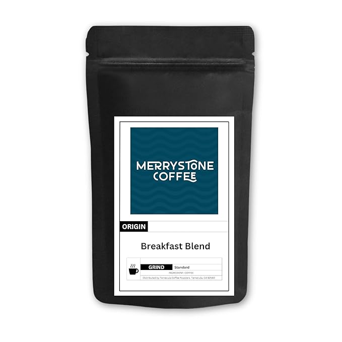Merrystone Breakfast Blend Coffee Medium-Light Roast Roasted to Order 5 Lb Espresso Grind