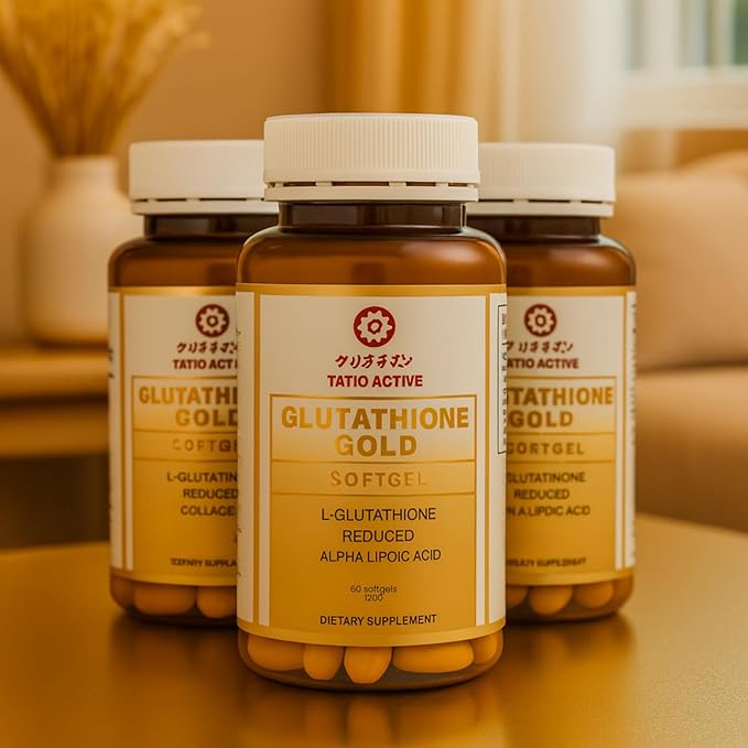 Made in Japan Advanced Gold Glutathione Capsules with Collagen Vitamin C and Antioxidants Supplement for Radiant Youthful-Looking Skin Collagen Production &amp Even Skin Tone – 3 Bottles