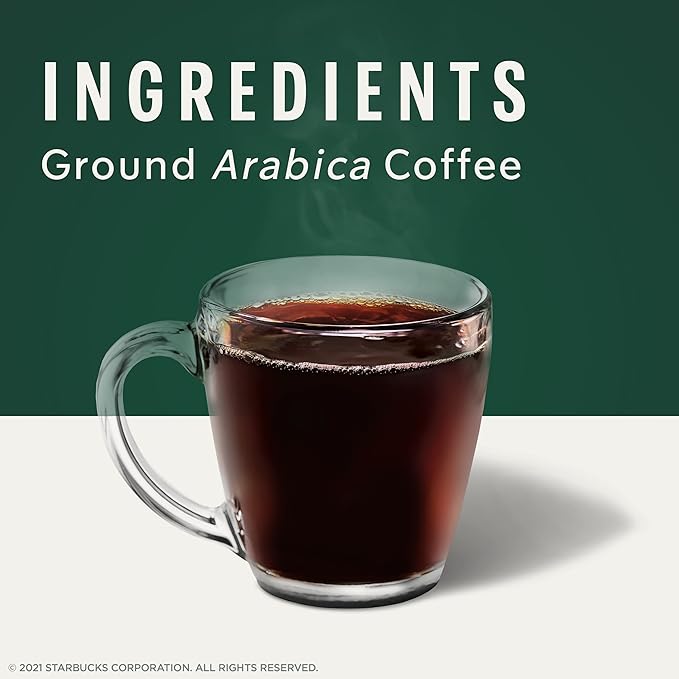 Starbucks Ground Coffee Medium Roast Hot or Iced Coffee House Blend Six 18 oz Bags
