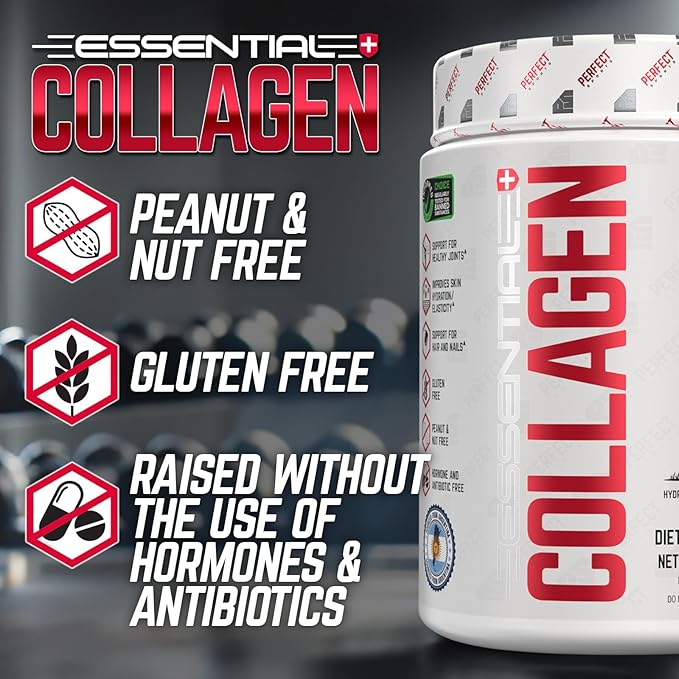 PERFECT SPORTS Hydrolyzed Collagen Peptides | Pasture-Raised Grass-Fed Types I &amp III | 10g Collagen | All Natural Non GMO Gluten Free | 25 Servings (Unflavored)
