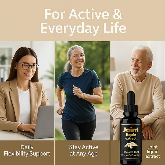 Joint Extract Liquid – Herbal Blend with Turmeric White Willow Bark Devil’s Claw &amp Ginger Root – Vegan Wild-Harvested Easy-Mix Dropper – 50ml