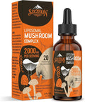 Liposomal Mushroom Complex Drops 2000 MG - 20 Organic Mushroom Extracts - Advanced Liquid Formula for Immunity Cognitive and Memory - Lions Mane Supplement Reishi Cordyceps Chaga 30 Servings