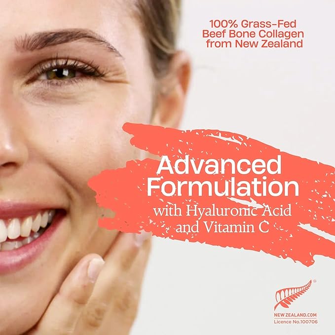 FREZZOR Collagen Peptides Powder Fine Lines &amp Wrinkles Hair &amp Nails Supports Youthful Flexibility &amp Mobility 100% New Zealand Hydrolyzed Beef Bone Collagen Unflavored 31.6 Ounce-4 Ja