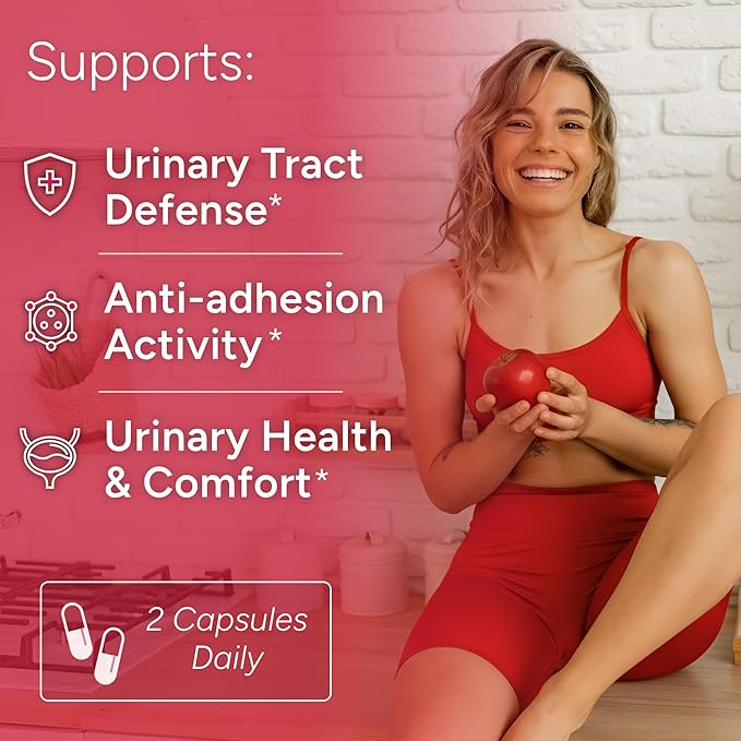 Urinary Tract Defense with Cranberry PAC D-Mannose Probiotics &amp Vitamins | UTI Avoidance &amp Bladder Support Supplement | Most Powerful Cranberry Pills for Women &amp Men | USA Manufactured |