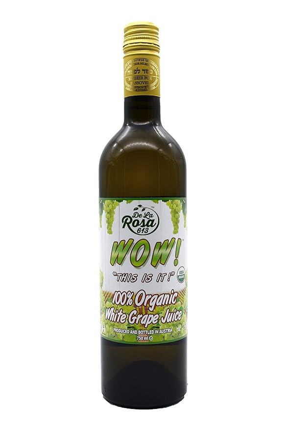 De La Rosa Organic Red &amp White Grape Juice No Preservatives or Sulfites Vegan Kosher Non-GMO &amp Gluten Free Austrian Red &amp White Grape Juice 25.4 Oz (Pack of 2)
