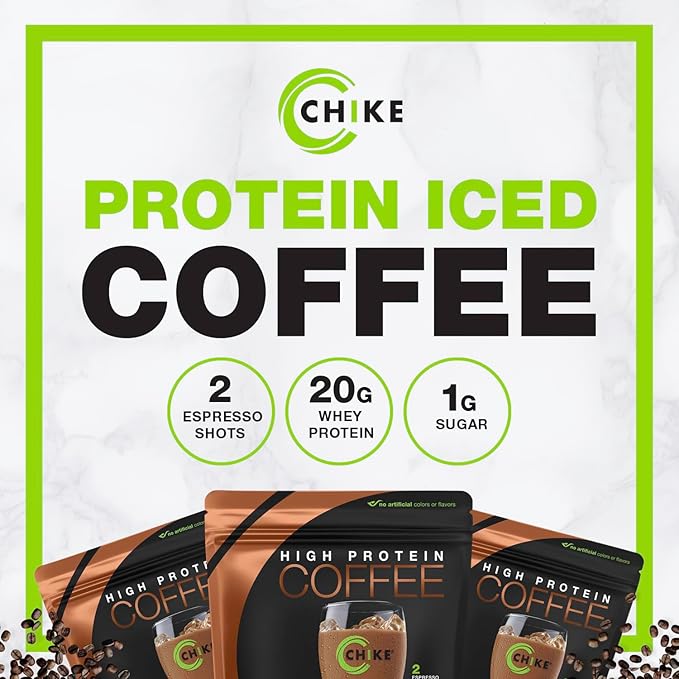 Chike Mocha High Protein Iced Coffee 20 G Protein 2 Shots Espresso 1 G Sugar Keto Friendly and Gluten Free 24 Servings (27.1 Ounce)