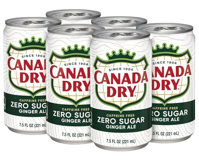 Canada Dry Ginger Ale Zero Sugar 7.5 Fl Oz Cans 24 Pack