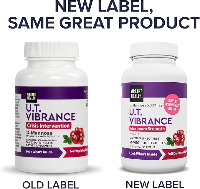 Vibrant Health U.T. Vibrance Crisis Intervention for Urinary Tract Health 50 Tablets
