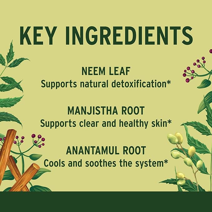 Banyan Botanicals Organic Healthy Skin – Internal Cleansing for Radiant Skin – with Neem &amp Manjistha for Smooth Texture &amp Systemic Soothing – 90 Tablets – USDA Organic