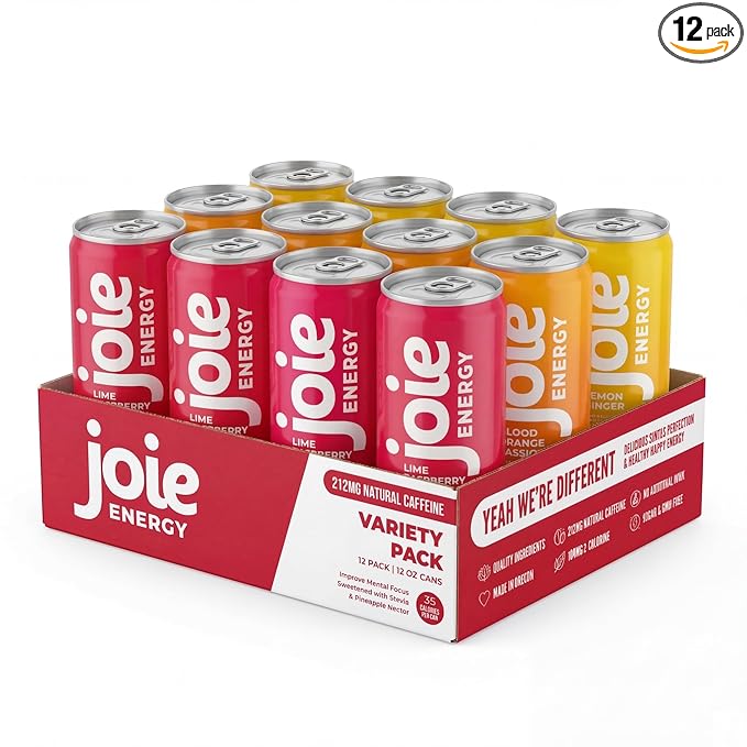 Joie Energy Drink (Mixed 12 Fl Oz (Pack of 12))
