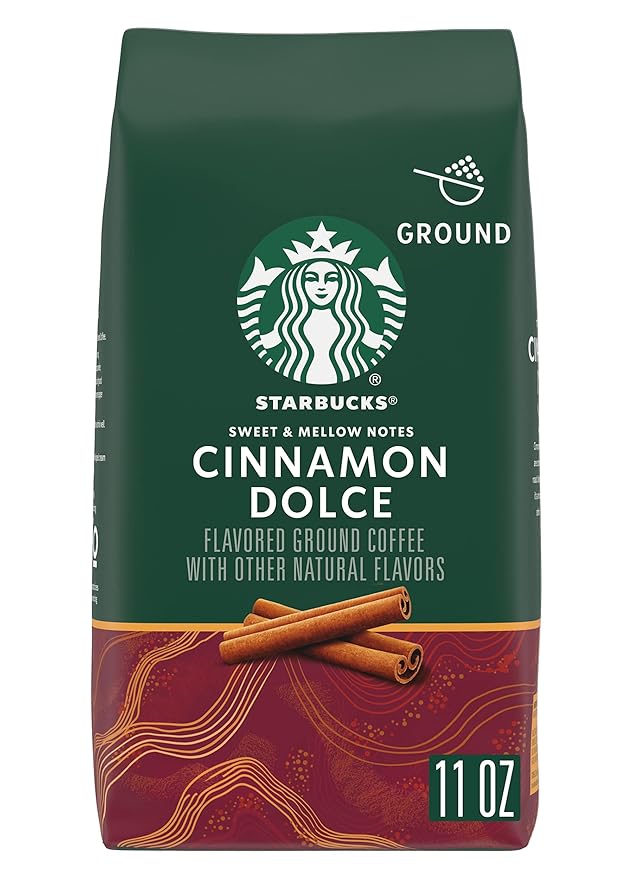 Starbucks Cinnamon Dolce Flavored Ground Coffee Blonde Roast Made With Arabica Beans 11-Ounce Bag (Pack of 3)