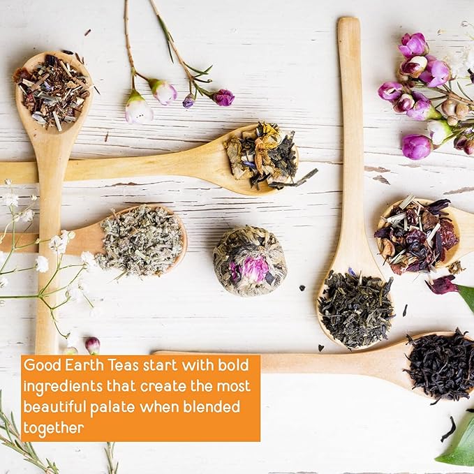 Good Earth Tea Sweet &amp Spicy Organic Caffeine Free Herbal Black Tea 18 Teabags (Pack of 6)