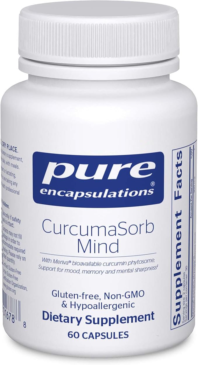 Pure Encapsulations CurcumaSorb Mind | Supplement to Support Memory Sharpness and Cognitive Function* | 60 Capsules