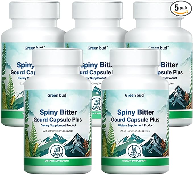 Blood Sugar Blend with Bitter Melon &amp Cinnamon Extract Healthy Blood Sugar Levels Metabolic Wellness &amp Energy Support for Men &amp Women Vegetarian Non-GMO 45 Capsules 5 Pack