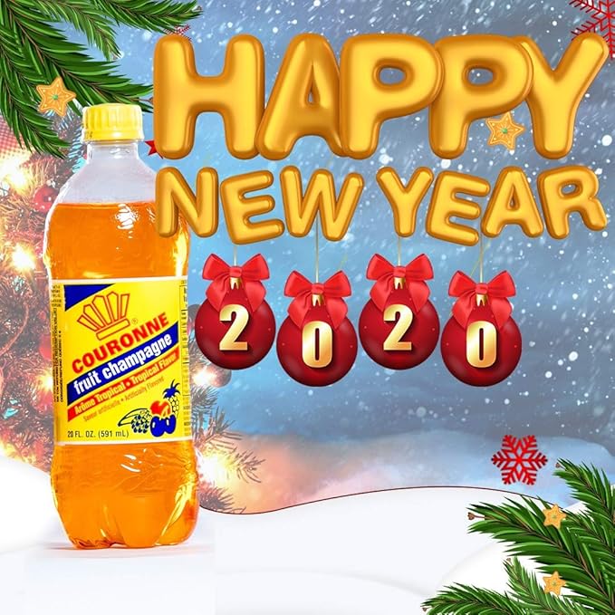 Cola Couronne Fruit Champagne Arome Tropical Flavor 20oz Bottle (Pack of 8 Total of 160 Fl Oz)