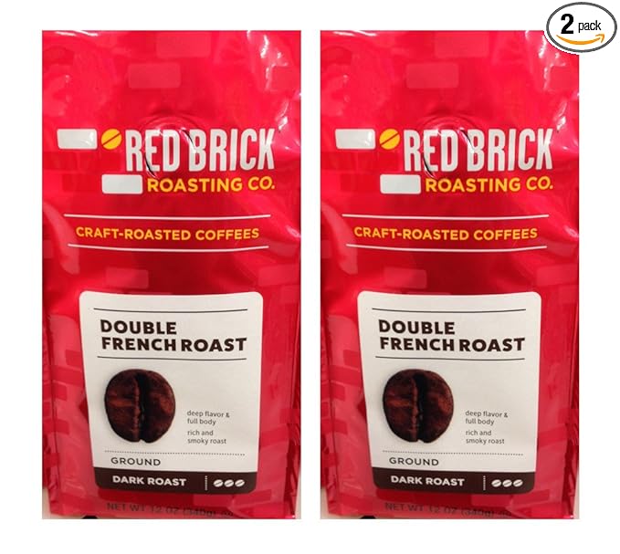 Red Brick Co Ground Double French Craft Roasted Coffee (Pack of 2)