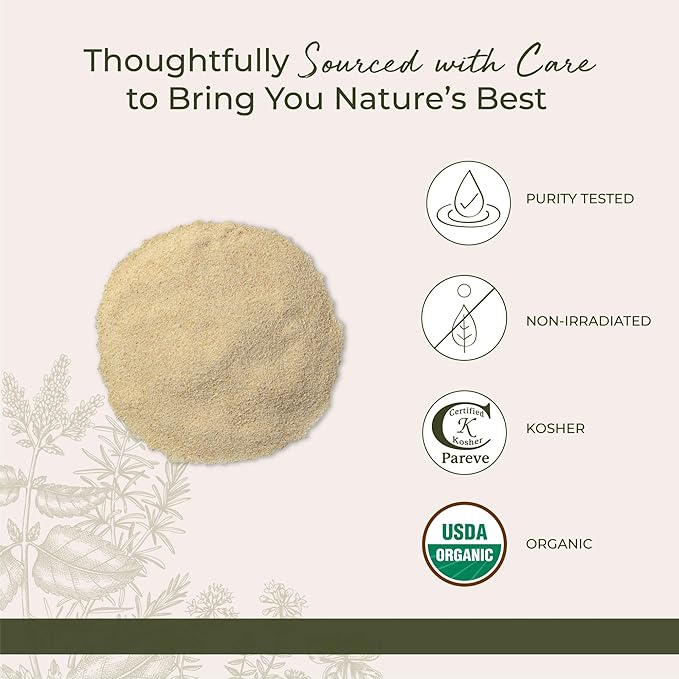 Starwest Botanicals Dried Organic Garlic Granules - Granulated Garlic Seasoning for Cooking Herb for Rubs Bread Vegetables &amp Meat Aromatic &amp Flavorful Certified Kosher Non-GMO - Bulk 1