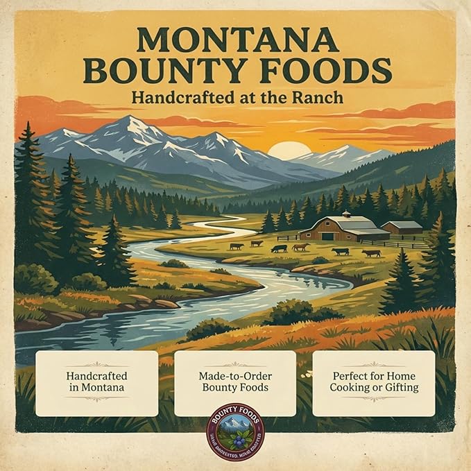 Bounty Foods Huckleberry Ground Coffee - 2/12 oz Rustic Western Style Burlap Bags Montana Grown and Hand Harvested Huckleberries - Coffee Beverages Espresso Latte Cappuccino Mocha