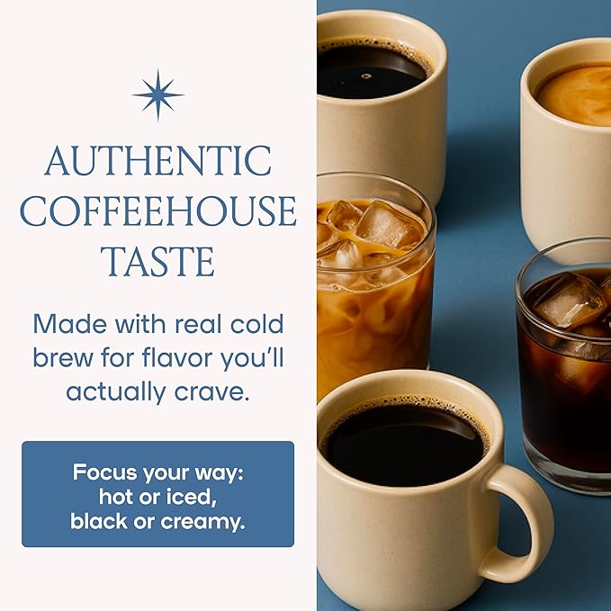 Mushroom Coffee 20 Cups of Focus Productivity &amp Clean Energy Instant Mushroom Coffee with Lions Mane Cordyceps and L-Theanine