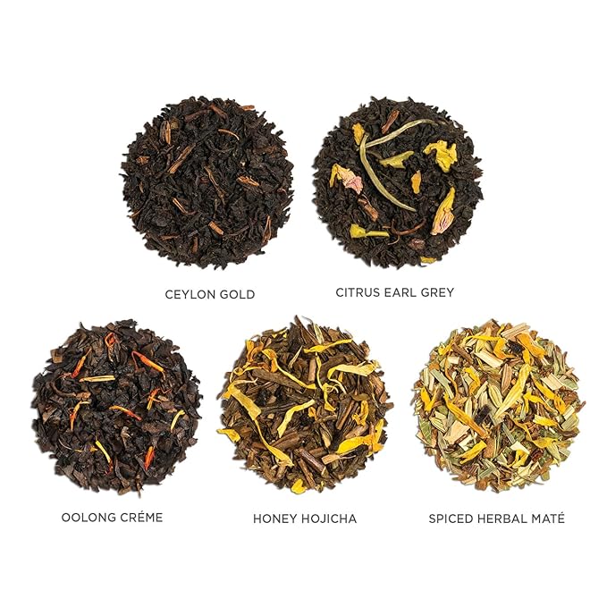 Tea Forte Premium Petite Presentation Box Gift Set Sampler 10 Count 2 of Each Blend Individually Wrapped Handcrafted Pyramid Infuser Bags Frank Lloyd Wright Tea