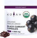KOYAH - Organic Black Currant Capsules - Freeze-Dried Whole-Berry 600 mg Vegan Gluten-Free Non-GMO. Antioxidant Support. 60 Capsules