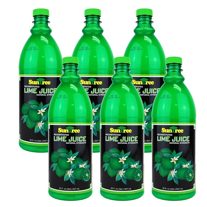 SunTree Lemon or Lime Juice RTU – Reconstituted 100% Juice for Restaurants Bars &amp Food Processing – 32 oz PET Bottles or 1 Gallon Jugs – Ideal for Lemonade Marinades Baking Dressings Sauces