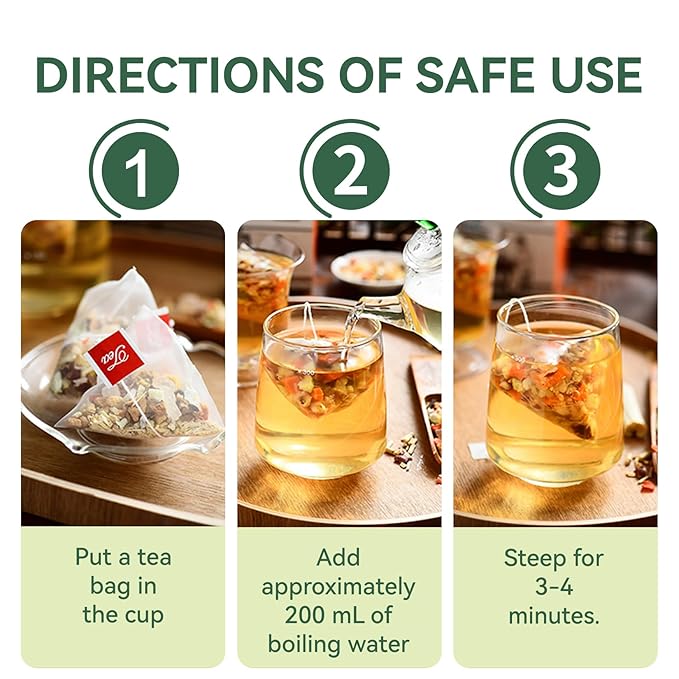 Kreain Nature Chicory And Gardenia Tea Natural Sugar Free Blend with Honeysuckle Licorice and Tangerine Peel Liver and Kidney Detox Vegan &amp Caffeine Free 12 Teabags 2 Pack