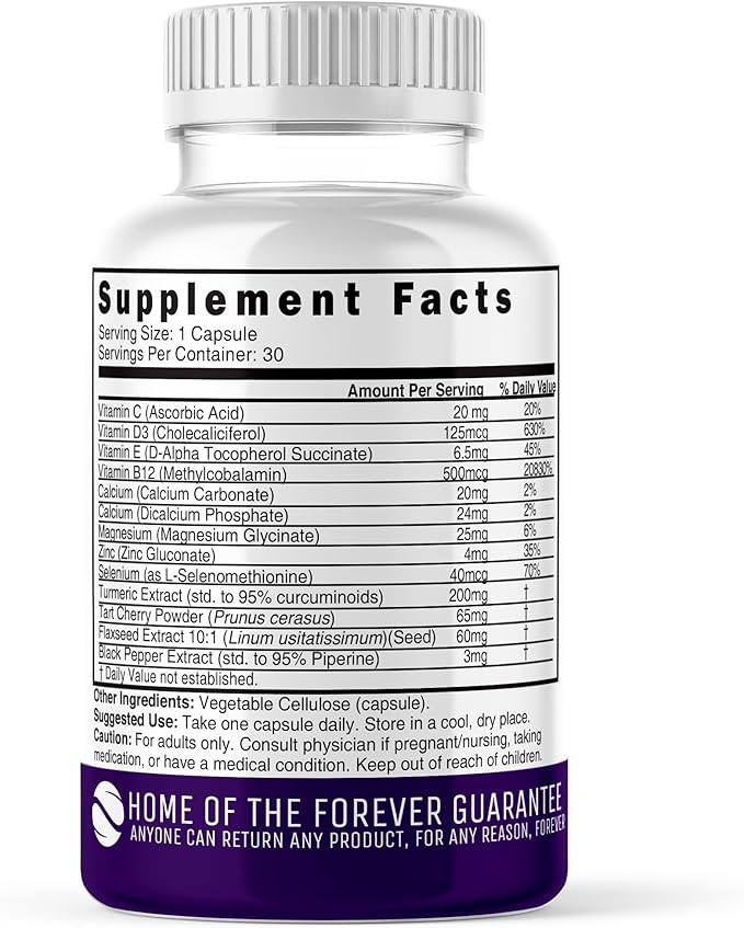 LupuEase Lupus Relief Products Multivitamin Lupus Supplements - Vitamin C D3 E B12 Turmeric Curcumin Extract (std. 95% curcuminoids) - Omega 3 Fatty Acids - 30 Day Supply - 400mg - Nutri