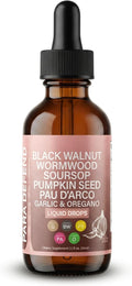 Resilia Herbal Cleanse Liquid Drops with Black Walnut Wormwood Pumpkin Seed PAU D’Arco Garlic Oregano Turmeric Neem Alcohol-Free Vegan Tincture 2 fl oz