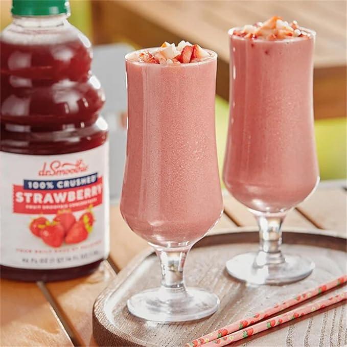 100% Crushed Strawberry Fruit Smoothie Mix 46 fl. oz. WS-103DR100STRA-NF