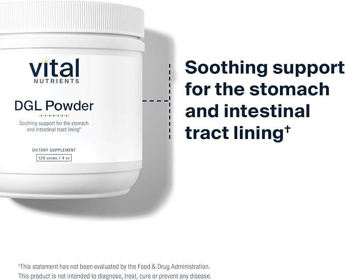 Vital Nutrients DGL Powder - Vegan DGL Licorice Root Extract to Support Healthy Stomach Lining and Digestive Tract* - Gluten Dairy Soy Free - Non-GMO - 120g