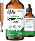 Wild &amp Organic Gymnema Sylvestre Extract Drops - Sugar-Free Gymnema Sylvestre Supplements - Gurmar Powder Based Tincture - Vegan Alcohol-Free Leaf Liquid Drops - 4 fl oz