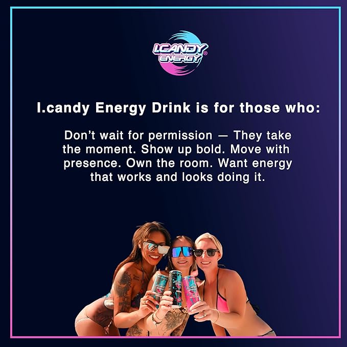 I.CANDY Sugar Free Energy Drink 12 Pack 12 oz Cans