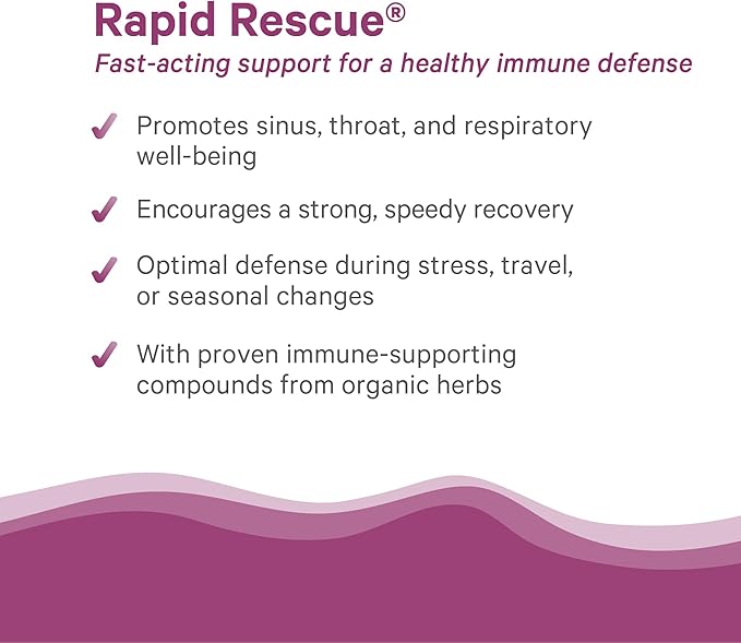PURE SYNERGY Rapid Rescue | Organic Immune Support Capsules | Herbal Supplement with Echinacea Elderberry and Olive Leaf Extracts | for Immediate Immune Support (42 Capsules)