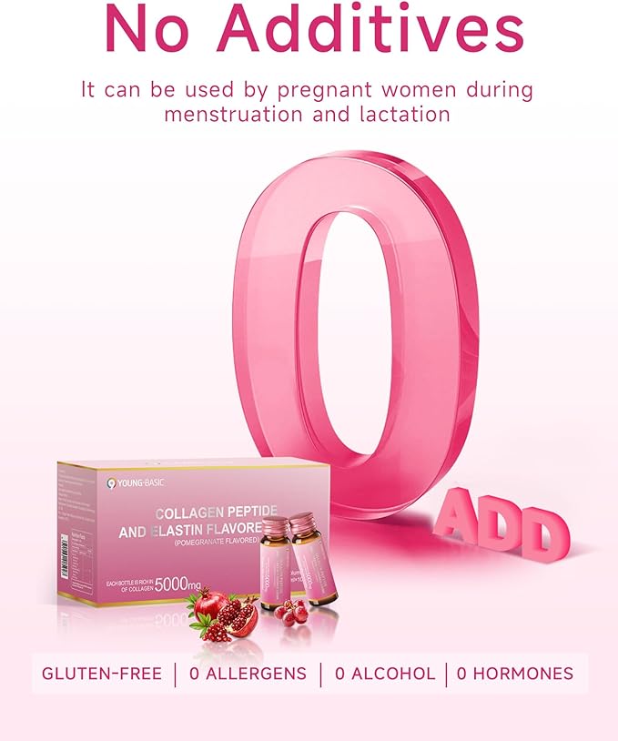 Ageless Beauty Marine Collagen Drink Liquid Collagen from Franch with 5000mg Hydrolyzed Collagen Korean Collagen Tripeptide and Skipjack Elastin Peptide Supports Skin Less Wrinkles 0 Additives