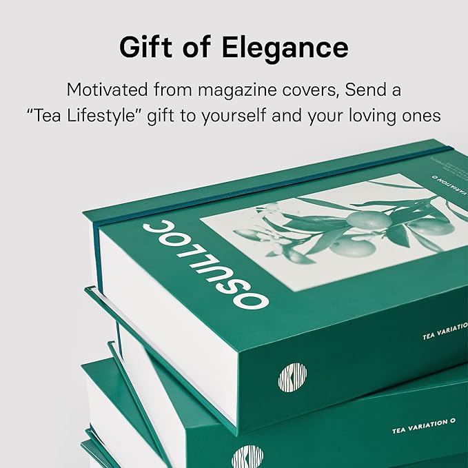 OSULLOC TEA VARIATION O (36 Count 6 Types x 6 ea) Elegant &amp Sophisticated designed Gift Set 6 Premium Organic Pure &amp Blended Tea from Jeju Island