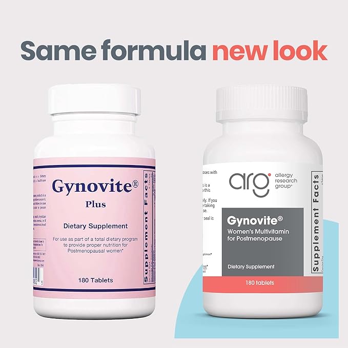 Optimox Gynovite - Menopause Supplements for Women Post Menopause Support Vitamins for Hot Flash Night Sweats Women's Menopausal Comfort - 180 Tablets