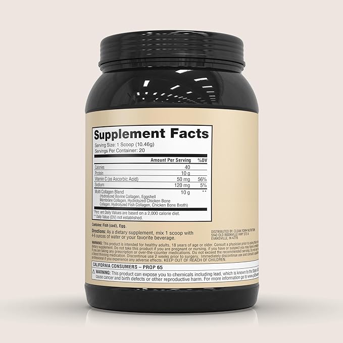Iron Feather Collagen Powder | Unflavored | Multi-Collagen Protein with Vitamin C | Supports Joints Tendons Recovery Skin Hair and Nails | 10g Protein per Scoop | Clean and Functional Nutrition
