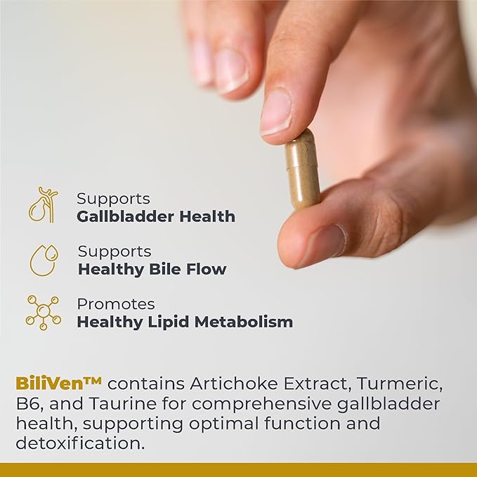 Premier Research Labs BiliVen -Gallbladder &amp Liver Cleanse Supplement Gallbladder Support Pills with Artichoke Extract Milk Thistle Vitamin B6 Beet Root Turmeric Curcumin- 60 Vegetarian Caps
