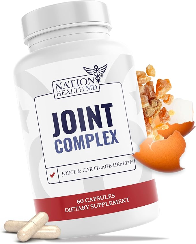 Joint Complex - Joint &amp Cartilage Health - Joint Support Supplement with Calcium NEM Eggshell Membrane Boswellia Serrata - Knee Supplements for Men &amp Women 60 Capsules