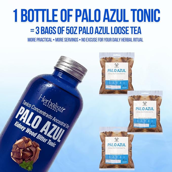500ML Palo Azul Herbal Tonic Supplement Kidneywood (Blue Stick) Reforzado MADE IN USA