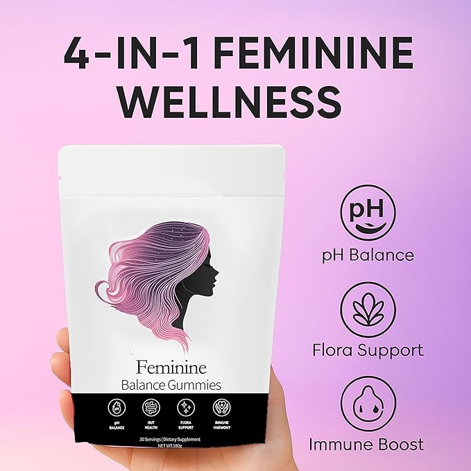 Feminine Balance Gummies Pineapple Gummies for Women Ph Probiotic Blend Hawaiian Pineapple Flavored 60 Gummies
