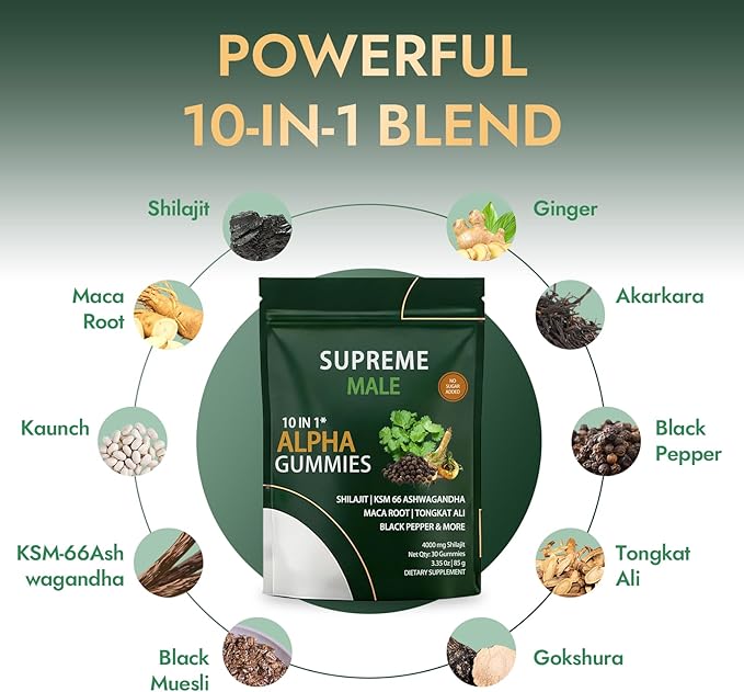 Alpha Gummies Sugar-Free Vegan 30 Gummies