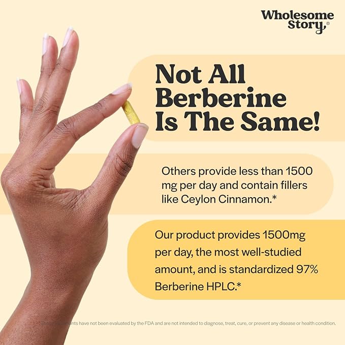 Berberine Supplement 1500mg | Berberine 500mg Per Capsule | 97% Standardized Purity | Supports Metabolic Profiles &amp Hormonal Balance | 90 Berberine HCL Capsules | Berberine Supplements 30-Day Supp