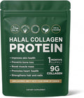 Halal Collagen Protein Powder Grass-Fed Collagen Peptides Powder Type I&ampIII 100% Hydrolyzed for Hair Skin Nails Gut Bone &amp Joint Health for Women and Men Sugar Free Unflavoured (1)